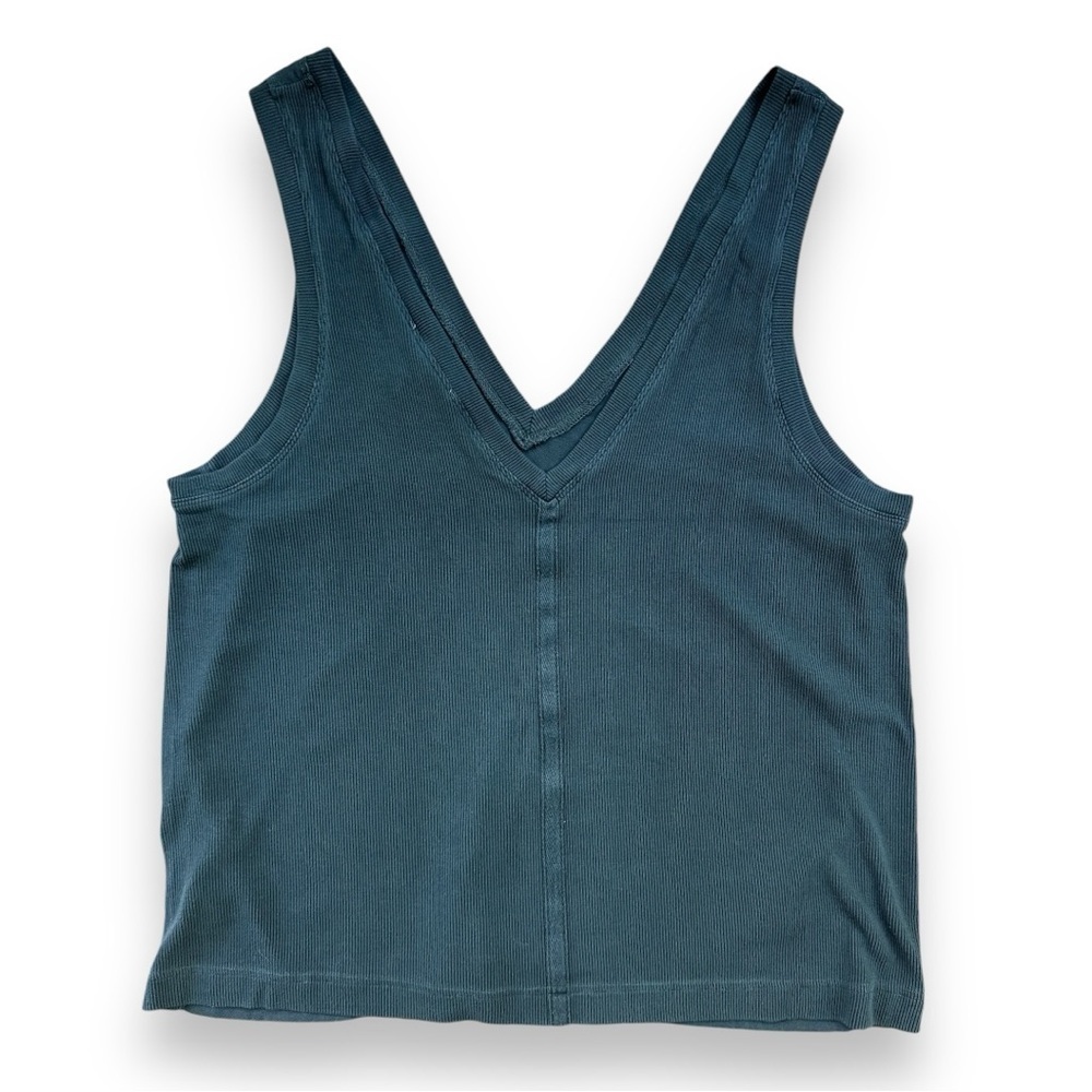 New Splendid Zinnia Viscose Double V-Neck Tank in Lead | Size Large - Picture 13 of 16